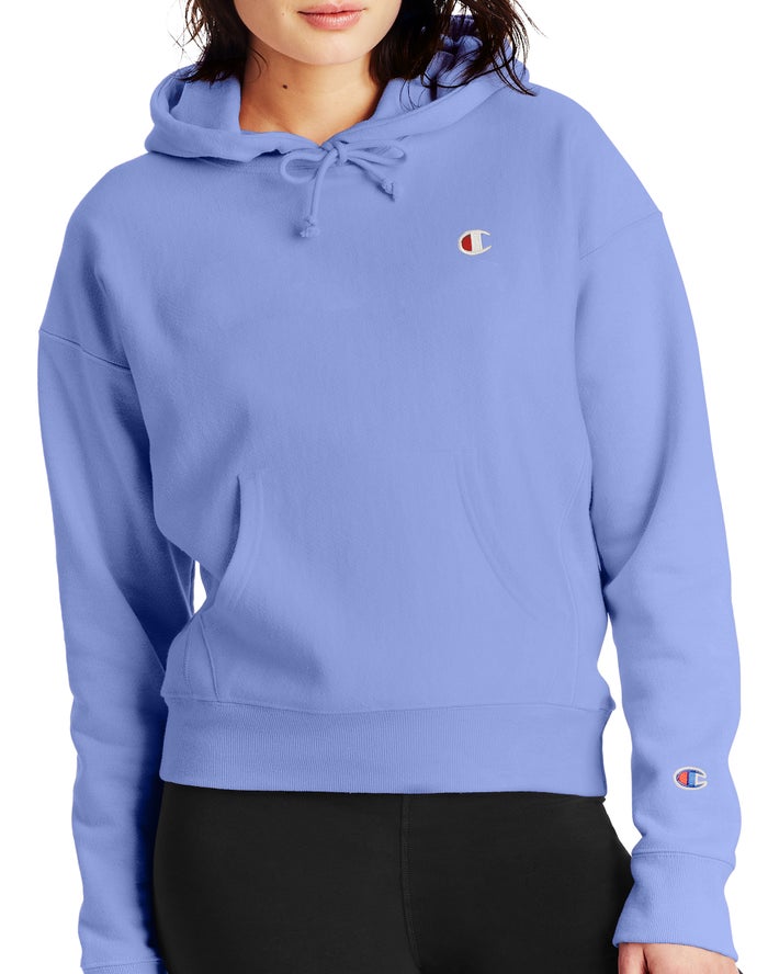 Champion Reverse Weave C Logo Hoodie Dames - Blauw - Belgie 5873RYGPE